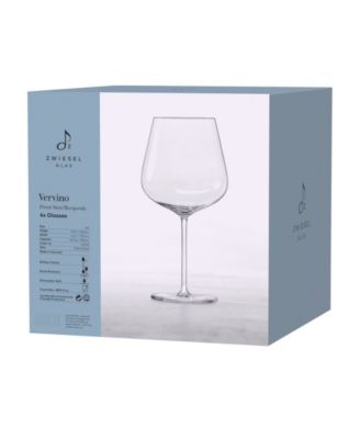 Vervino Burgundy Glasses, Set of 4