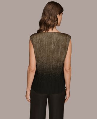 Women's Novelty Sleeveless Ombre Top, Regular & Petite