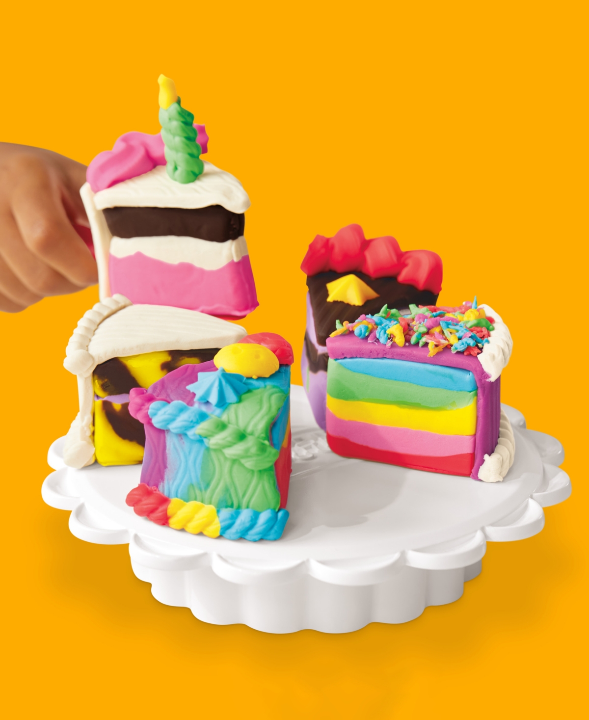 Play-doh Super Slice Cake Playset In Transparent
