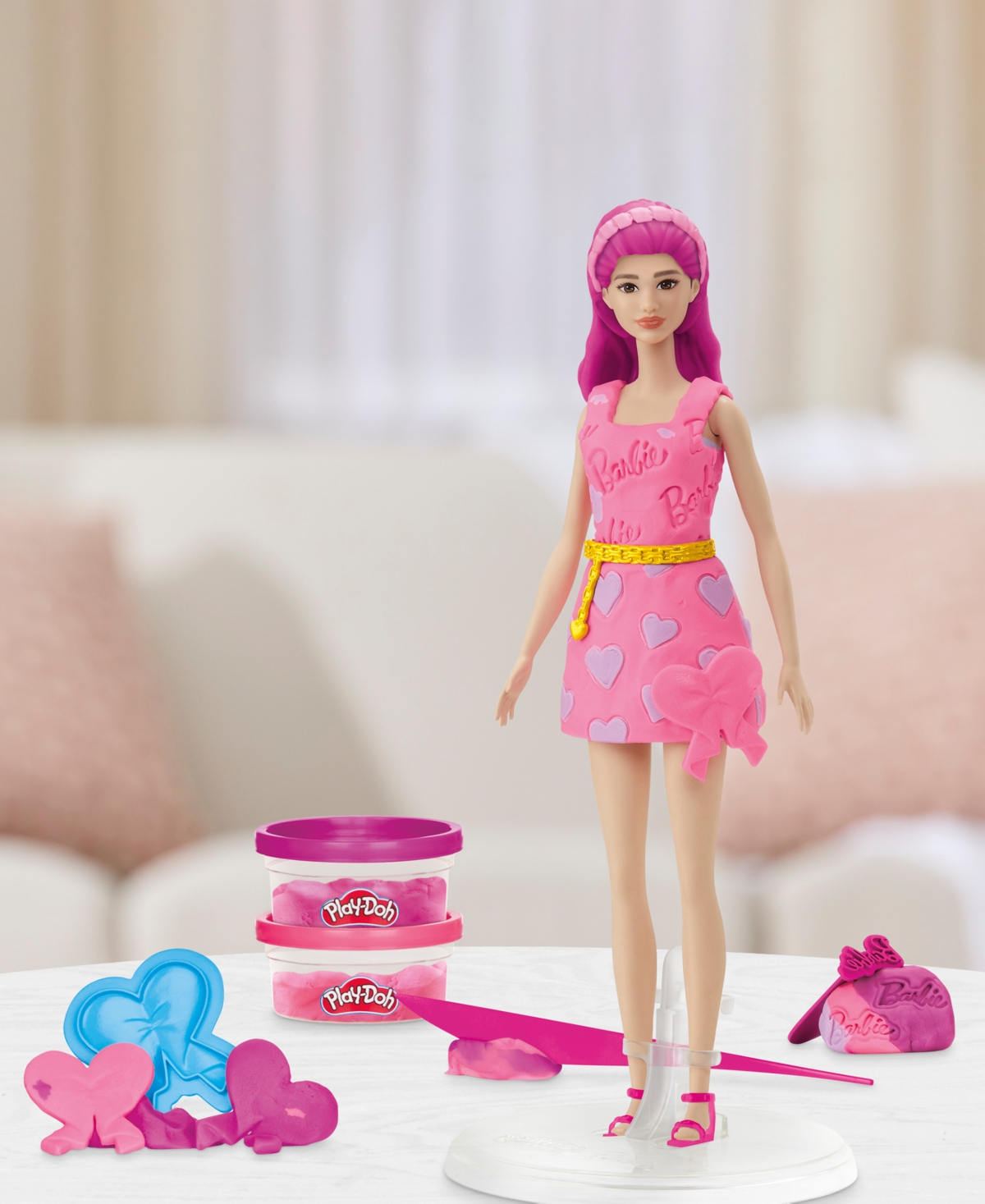 Play-doh Barbie Hearts And Hair Set In Multi