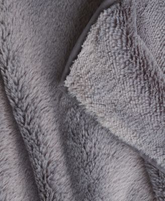 Reversible Faux-Fur Throw, 50" x 70", Macy's Exclusive
