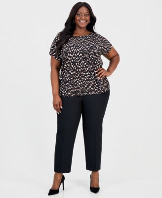 Plus Size Short-Sleeve Crewneck Top