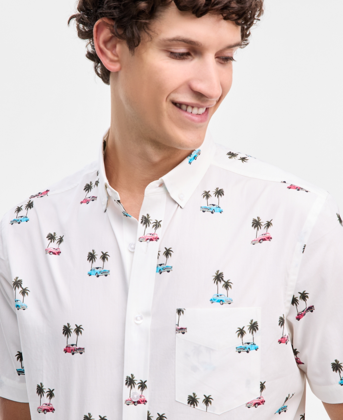 Club Room Men's Cotton Poplin Havana Button Shirt, Macy's Exclusive