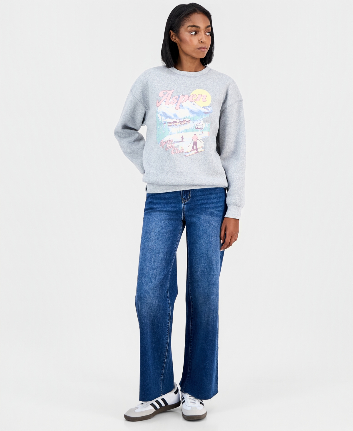 Self Esteem Juniors' Aspen Graphic-Print Sweatshirt
