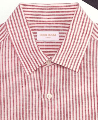 Men's Bengal Stripe Long-Sleeve Button-Up Linen Shirt, Macy's Exclusive