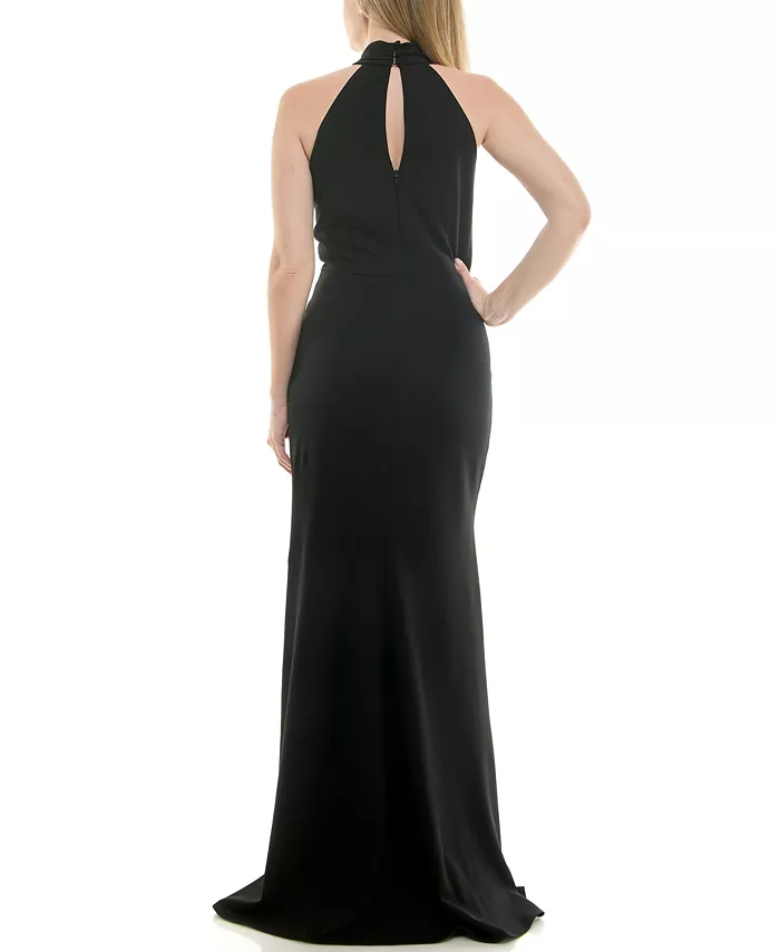 Women's Halter Neck Sleeveless Dress - thumbnail 4