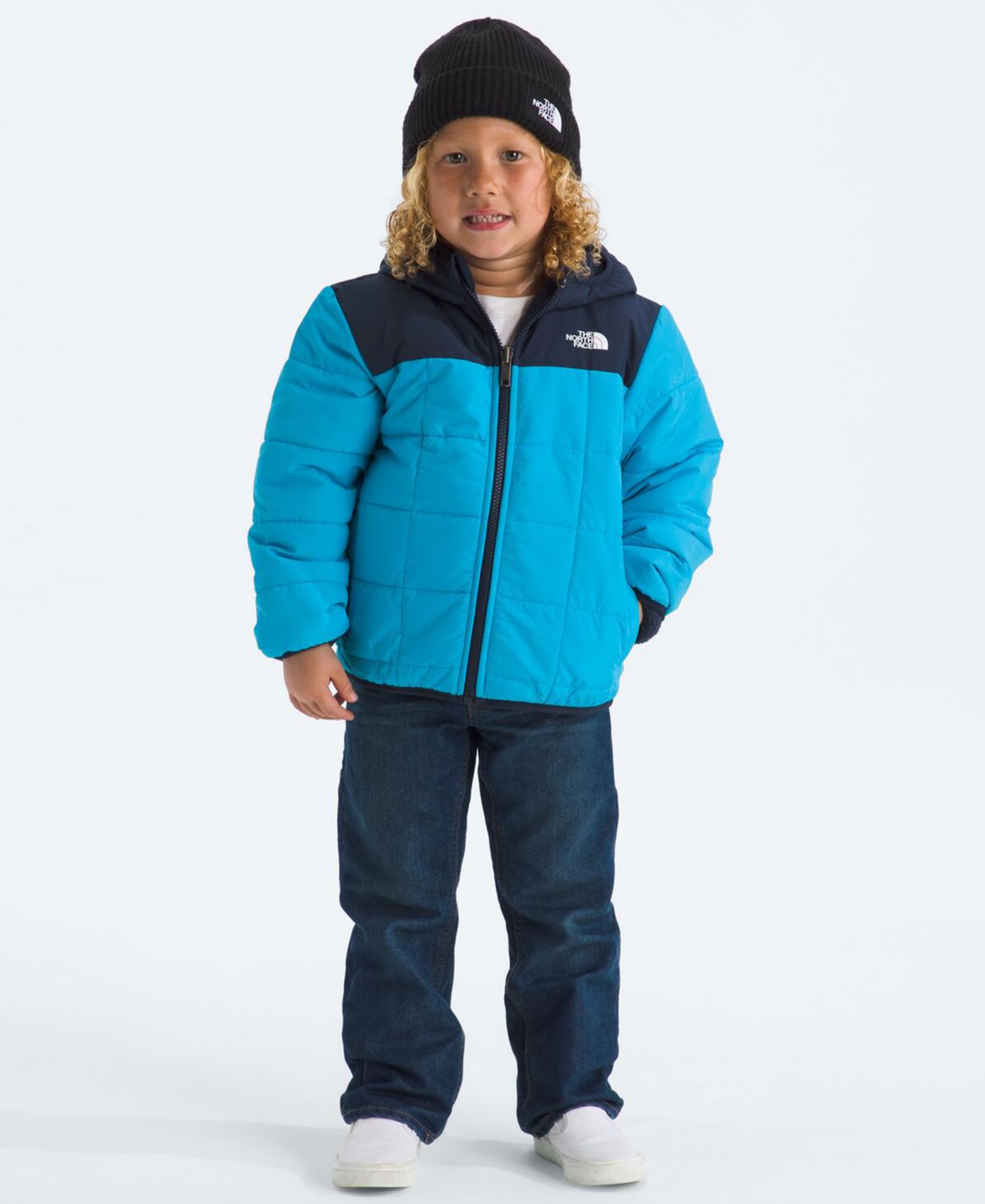 Куртка The North Face Shasta Reversible Full-Zip Jacket для мальчиков, цвет: Синий / Снежный тёмно-синий — фото 1