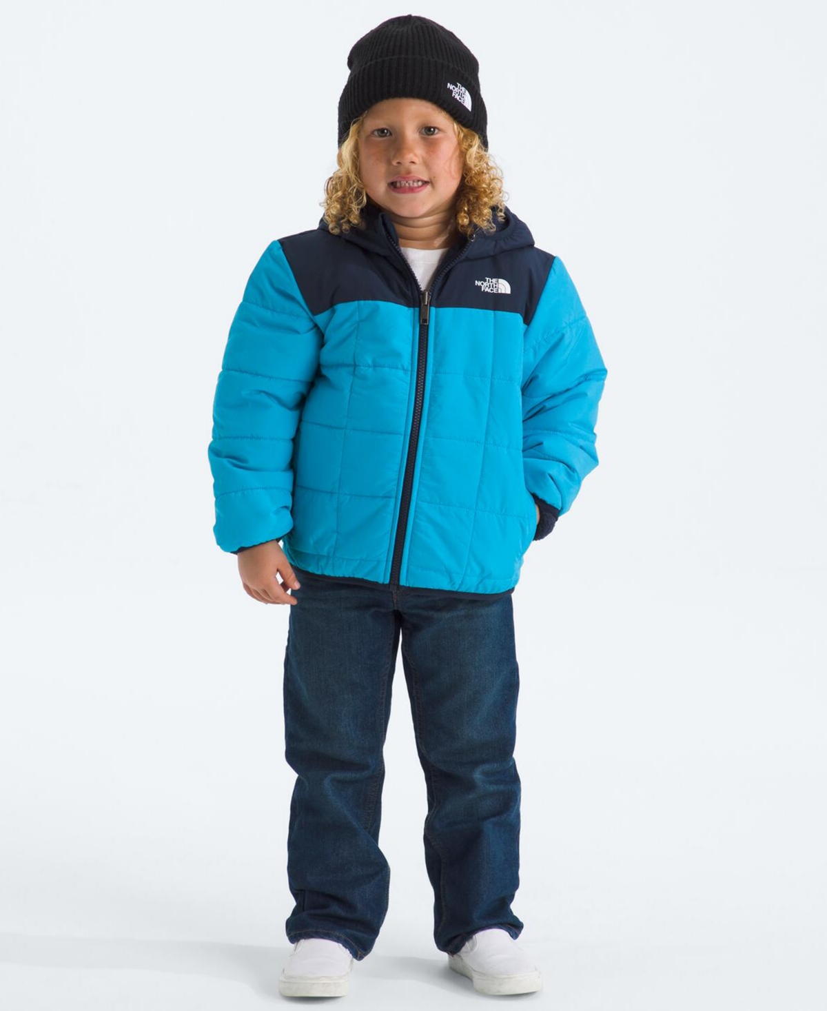 The North Face Boys 2t-7 Shasta Reversible Full-zip Jacket In Blue