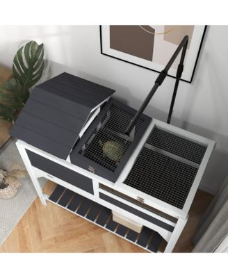 Tortoise Habitat with Adjustable Lamp Holder, Storage Shelf,