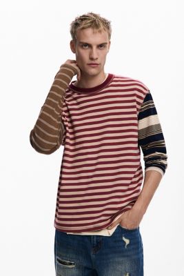Men's Grunge striped T-shirt