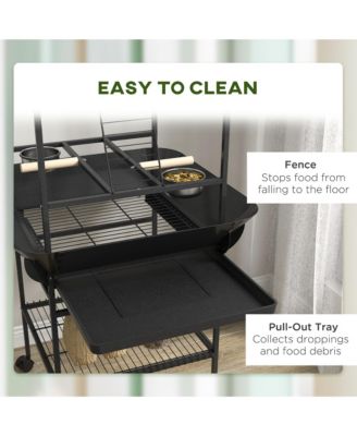 Bird Sd with Wheels for Indoor Outdoor Small Parrot, Dark