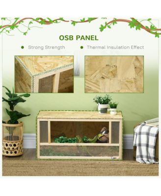 Wooden Reptile Terrarium for Chameleon, Lizard, Snake, Frog, Turtle