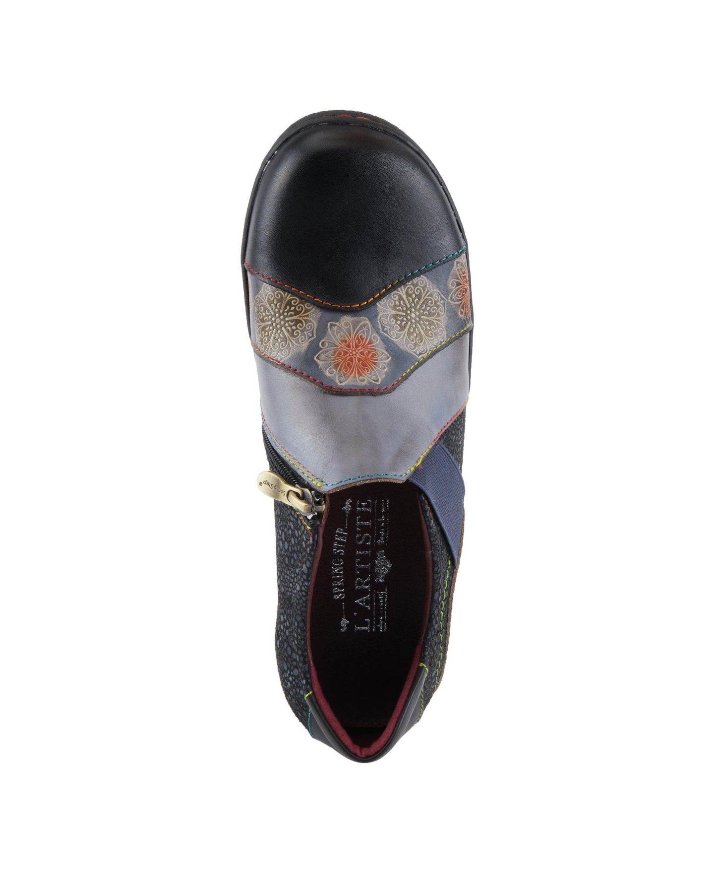Обувь L'Artiste L Artiste Women s Lata Hand-Painted Closed Back Shoe with Removable Footbed and Geometric Multicolor Design, цвет: Чёрный разноцветный — фото 2
