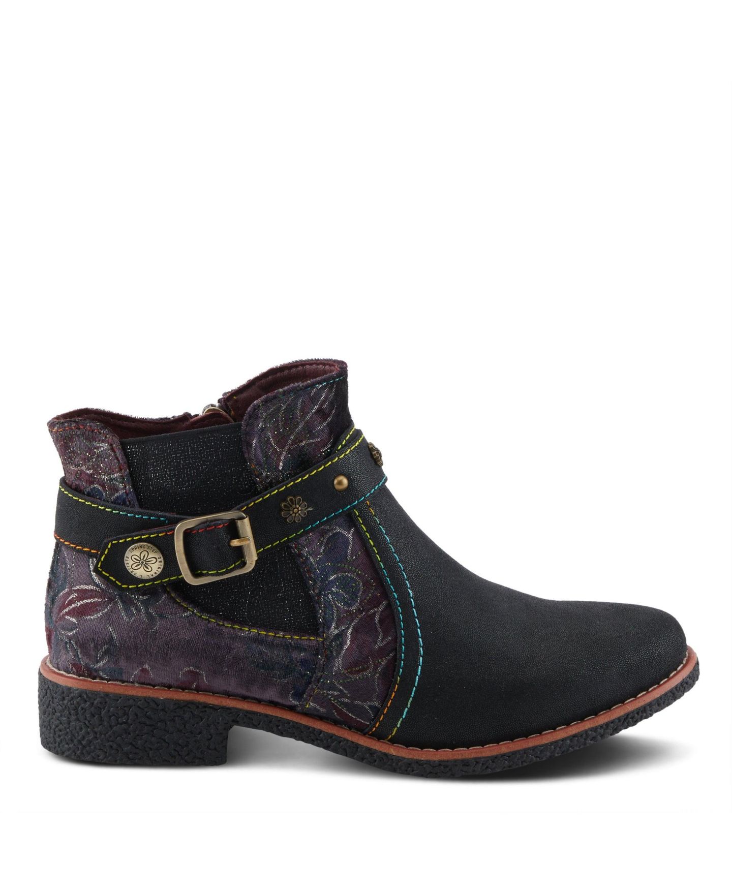 Женские ботинки L'Artiste Spring Step Airies Chelsea Boot with Suede Upper, цвет: Чёрный металлик — фото 4