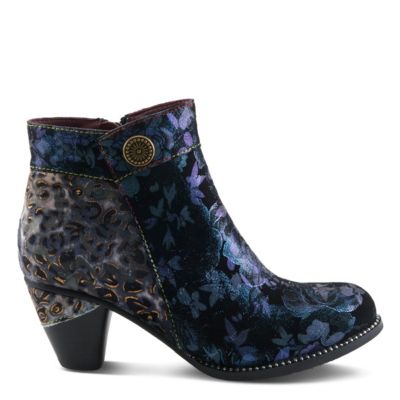 Spring Step Dessalynn Heeled Bootie with Suede Velvet Upper
