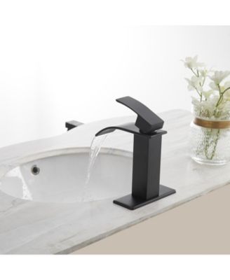 Waterfall Single Hole Single-Handle Low-Arc Bathroom Faucet