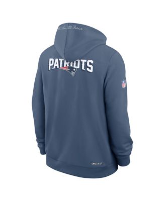 Men's Blue New England Patriots 2025 NFL Rivalries Sideline Dri-Fit Hoodie