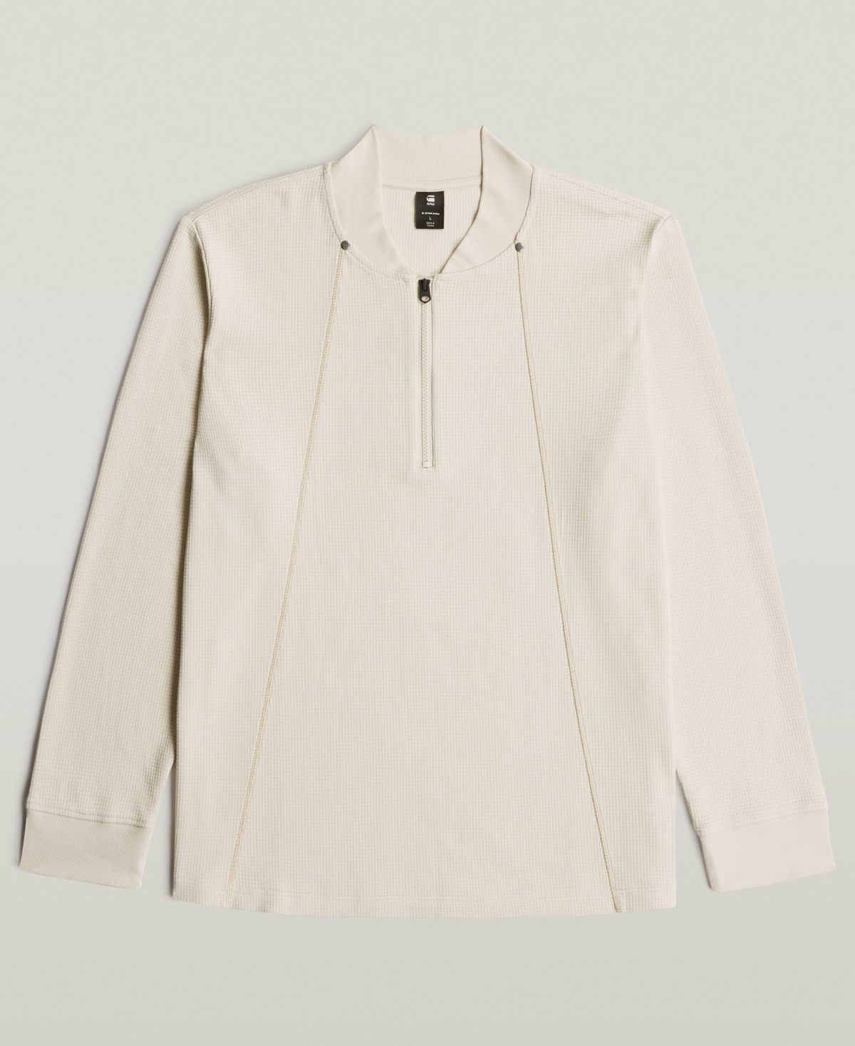 G-star Raw Men's Tweeter A-line Half Zip Sweater In White