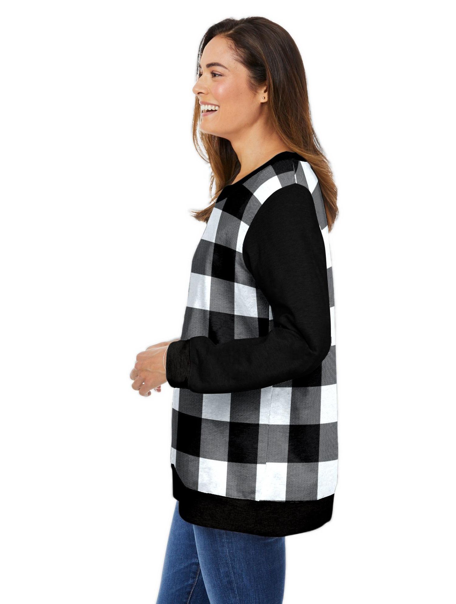 Plus Size Within Printed Sweatshirt