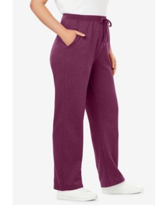 Plus Size Within Better-Fleece Pull-On Drawstring Sweatpants