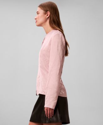 Women's Long Sleeve Button-Down Relaxed Top