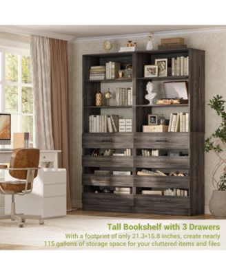 21.3'' Freestanding Closet Organizer System with 4 Drawers and Shelves
