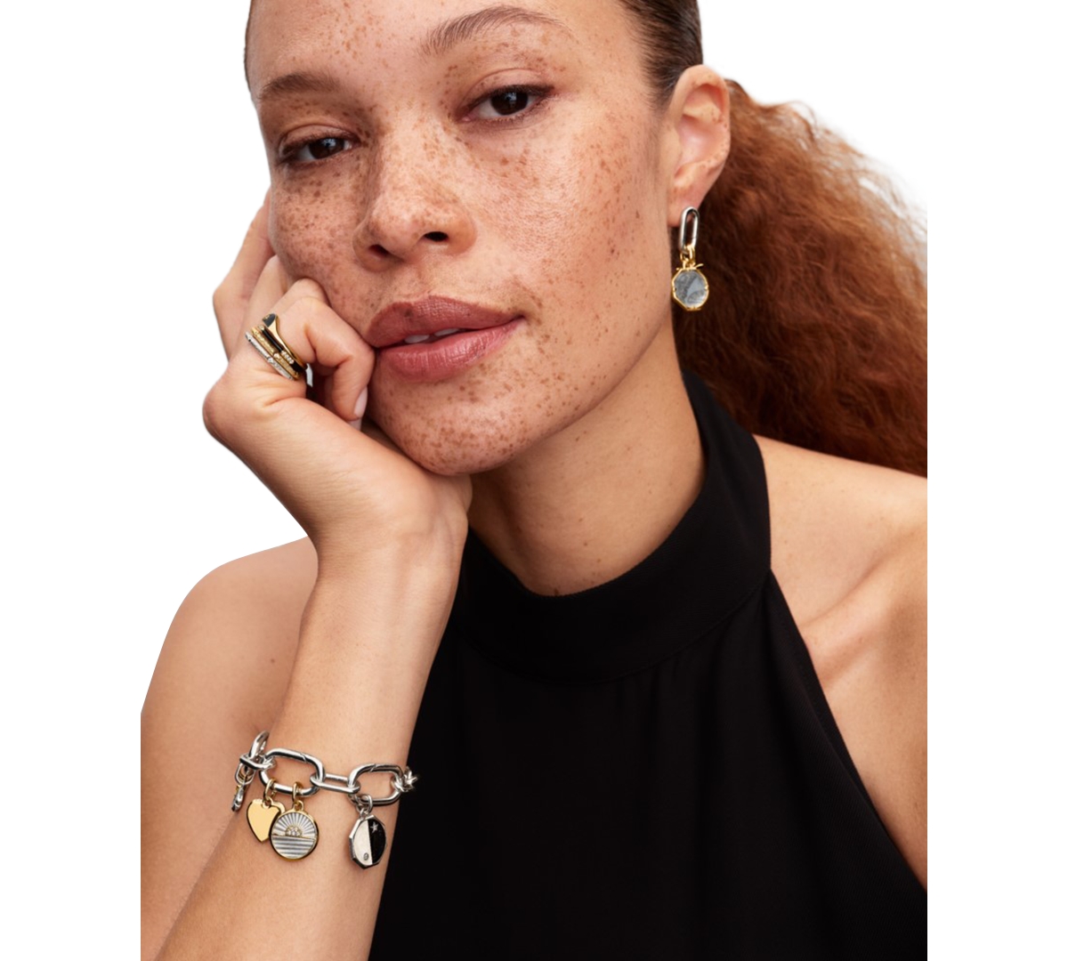 Pandora Sunrise Medallion Charms In Gray