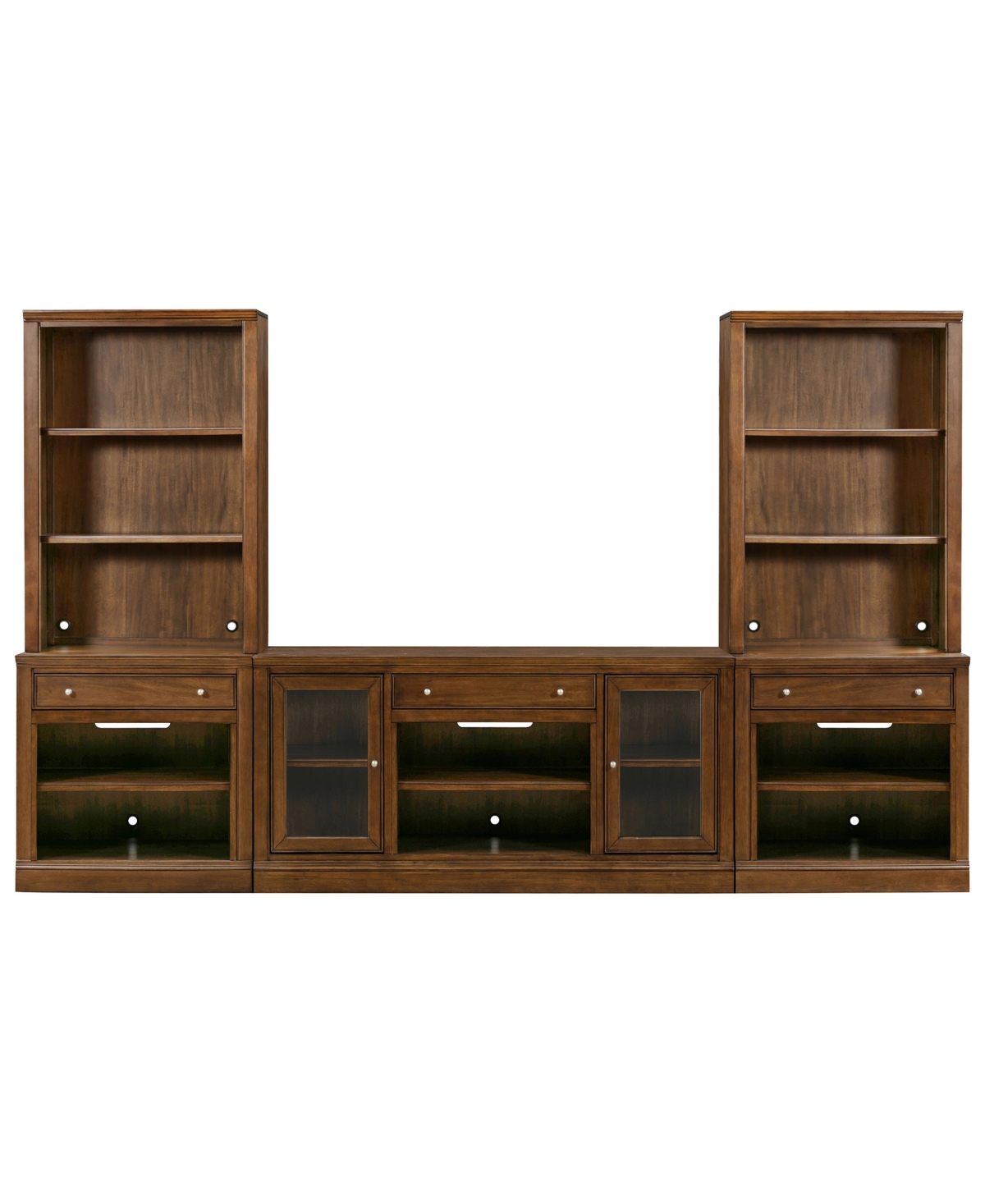 Macy's Amren 65" 2 Door Console With Open Hutches And Open Bases In Brown