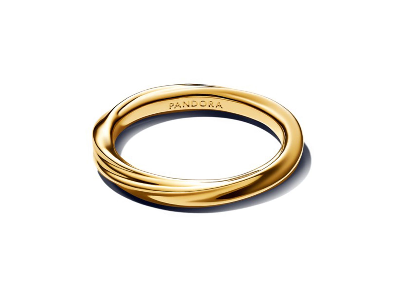 Twisted 14K Gold Plated Band Ring