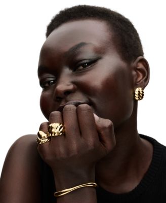 Rippled Wide Hoop Earrings