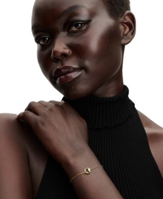 Organically Shaped Pav&eacute; Circle Treated Freshwater Cultured Pearl Bracelet