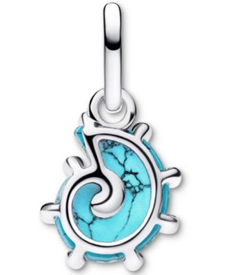 Blue Murano Glass Sea Snail Dangle Charms