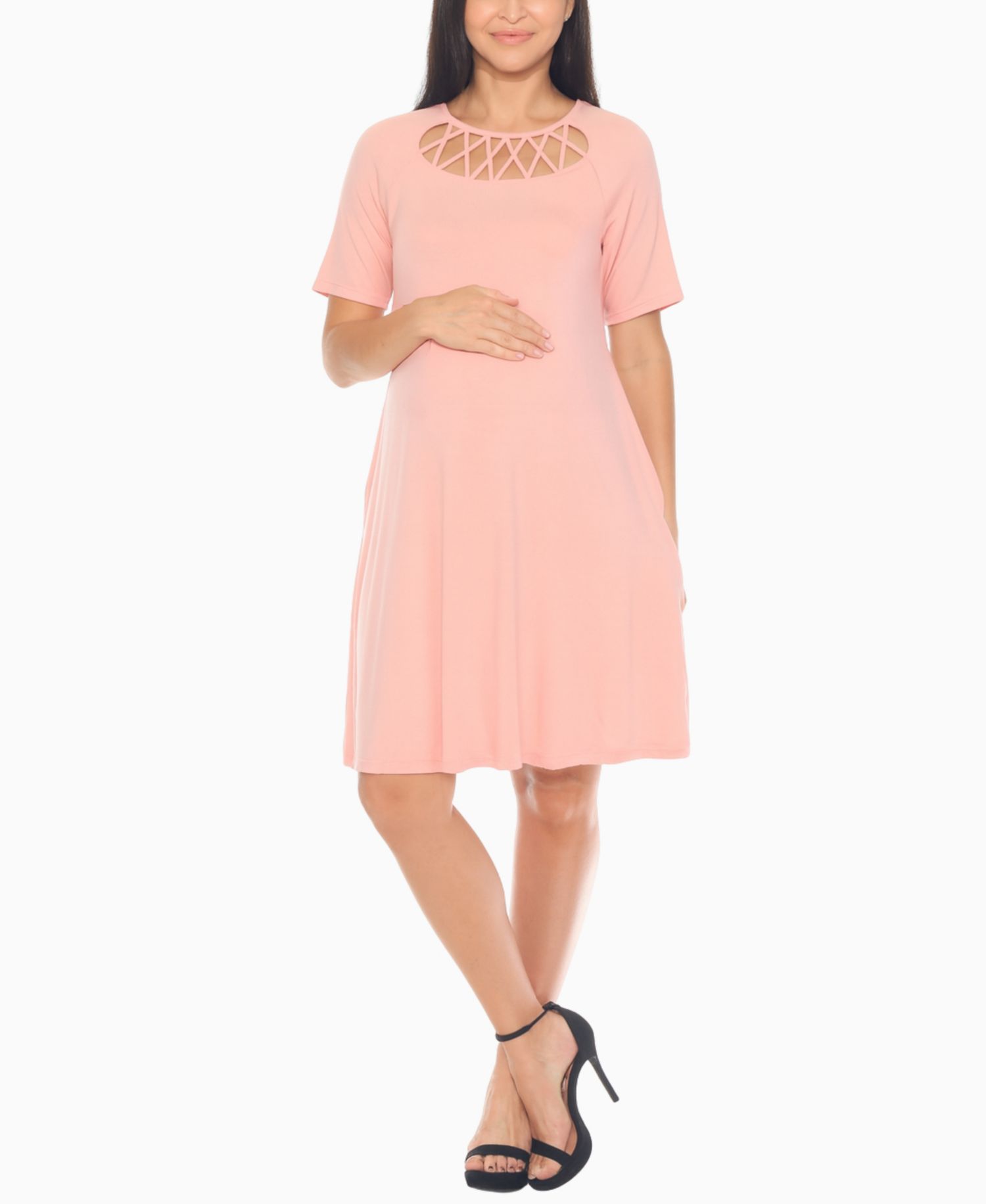 Women's Crisscross Neckline Maternity Dress
