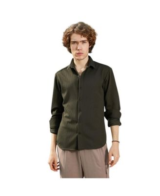 Men's Ribbed-Woven Shirt
