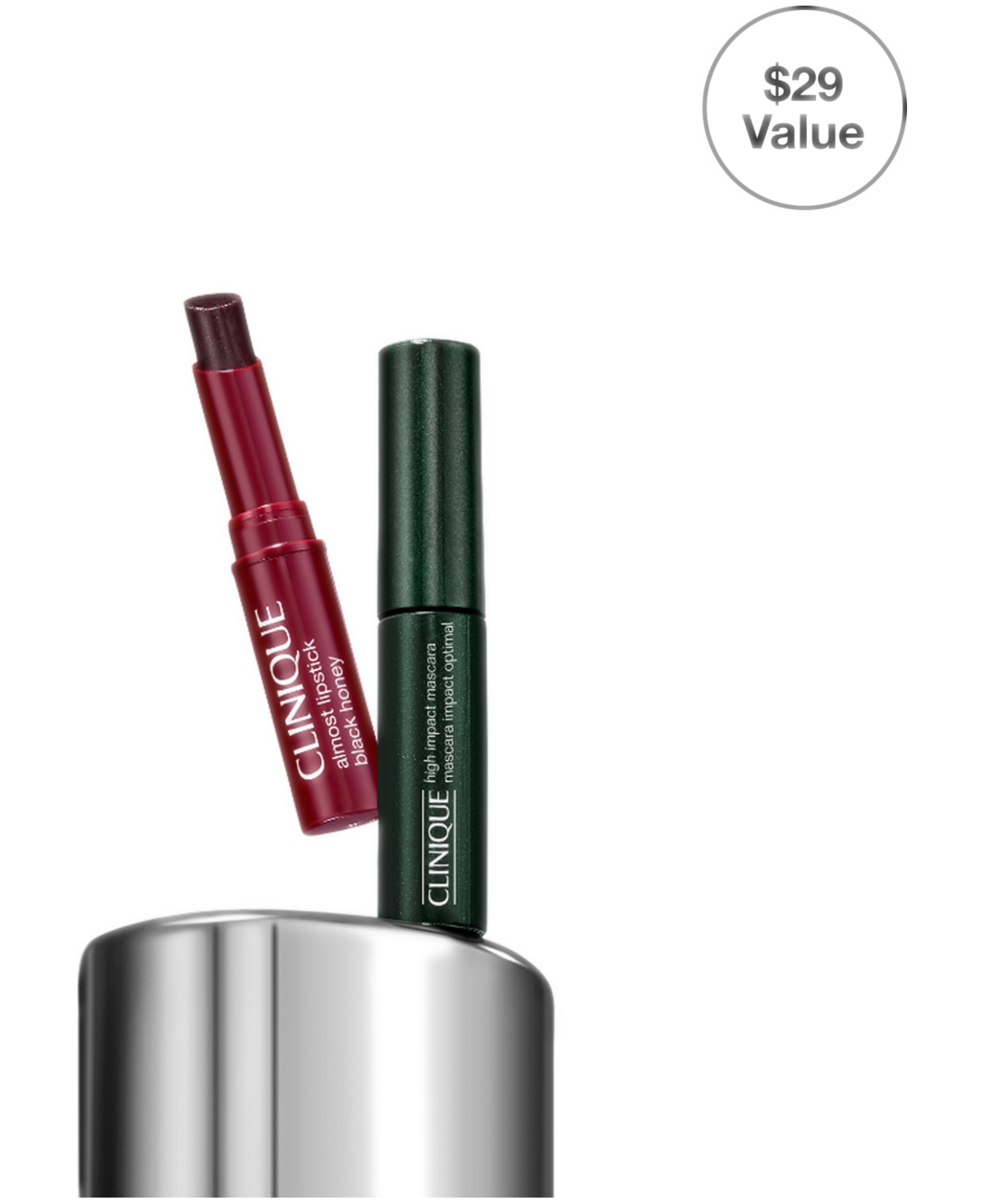 Clinique Cult Classics On The Go: High Impact Mascara + Black Honey Mini Set In Transparent