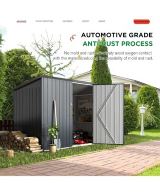 7'x3' Outdoor Horizontal Bike Storage Shed