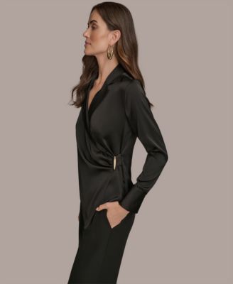 Women's Long-Sleeve Collared Blouse