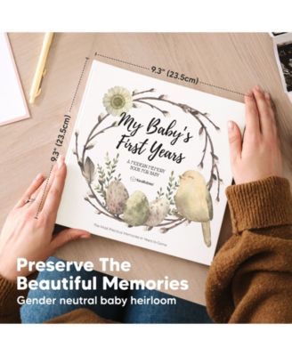 Craft Baby Memory Book, First 5 Years Baby Books, 90 Pages Keepsake Milestone Journal for Baby Girls, Boys