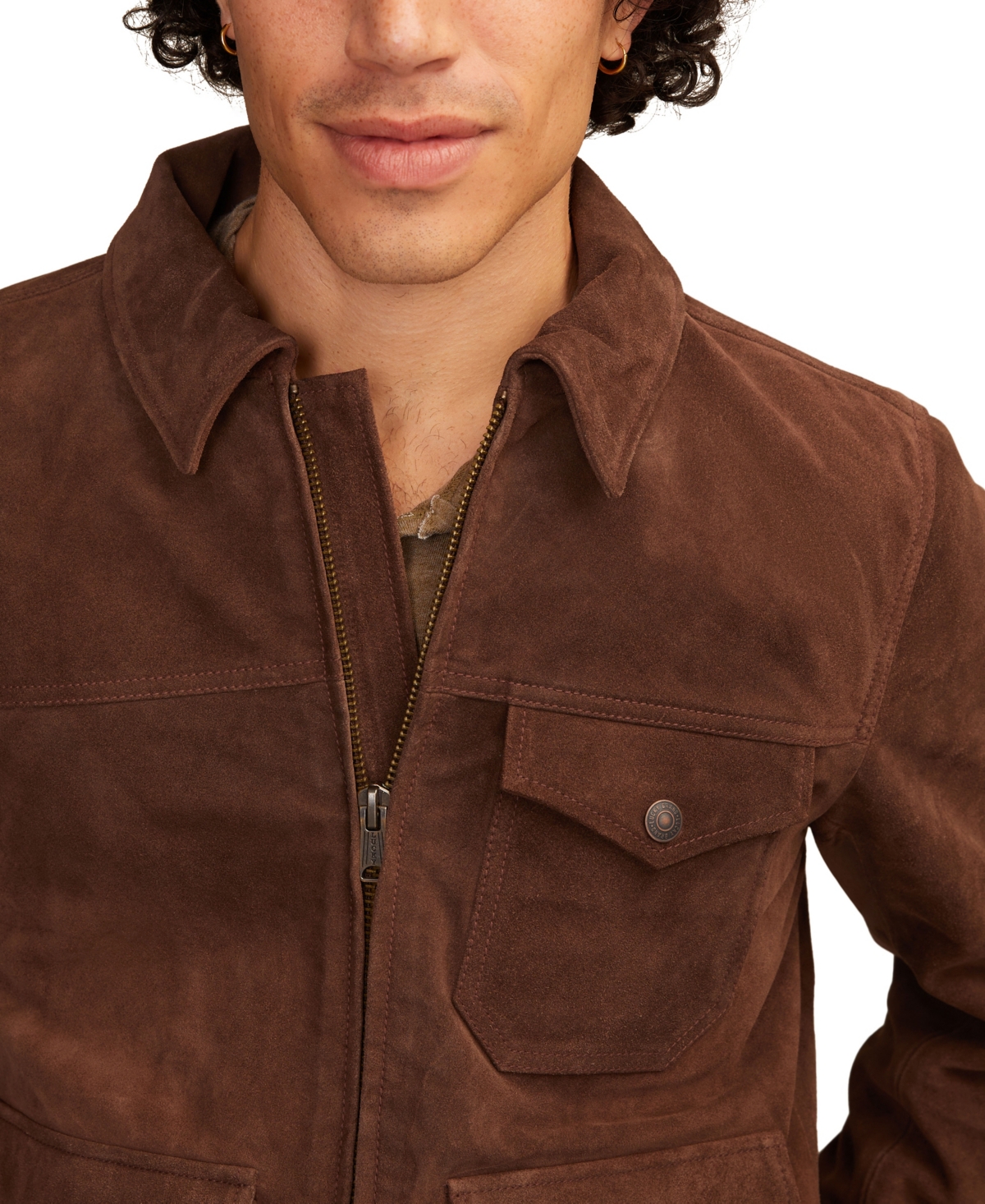 Lucky Brand Suede Ranch Jacket In Brown