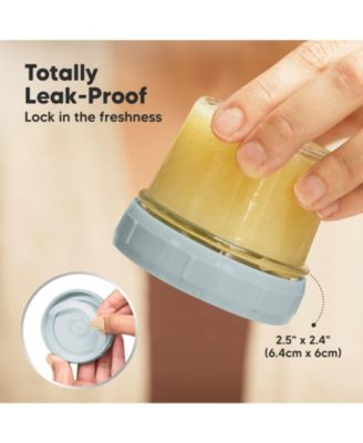 12pk Prep Baby Food Storage Containers, 4 oz Leak-Proof, BPA Free Glass Baby Food Jars for Feeding