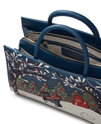 An Ice Day Medium Leather Zip Top Satchel Bag