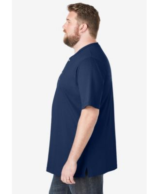Big & Tall Shrink-Less Lightweight Henley T-Shirt
