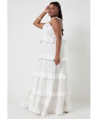Women's June + Vie Eyelet Tiered Maxi Dress