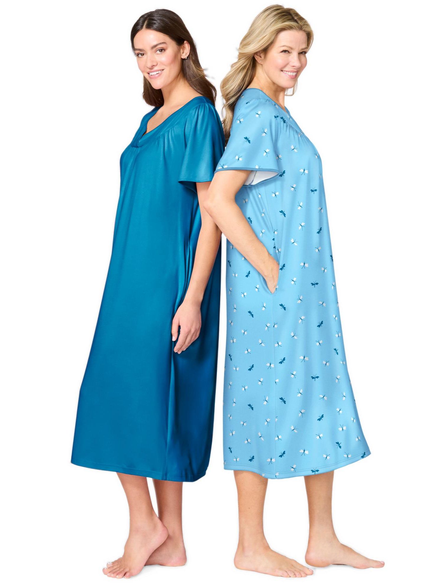 Plus Size Only Necessities 2-Pack Bib Gown