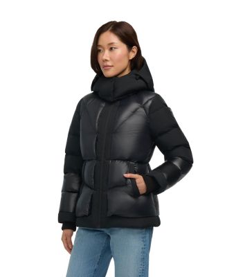 Women's Vega Mixed Media Puffer Jacket with Removable Hood