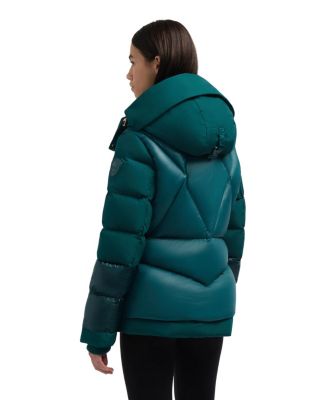 Women's Vega Mixed Media Puffer Jacket with Removable Hood