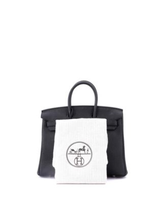 Pre-Owned HERMES Birkin 25 Handbag Black Togo with Palladium Hardware