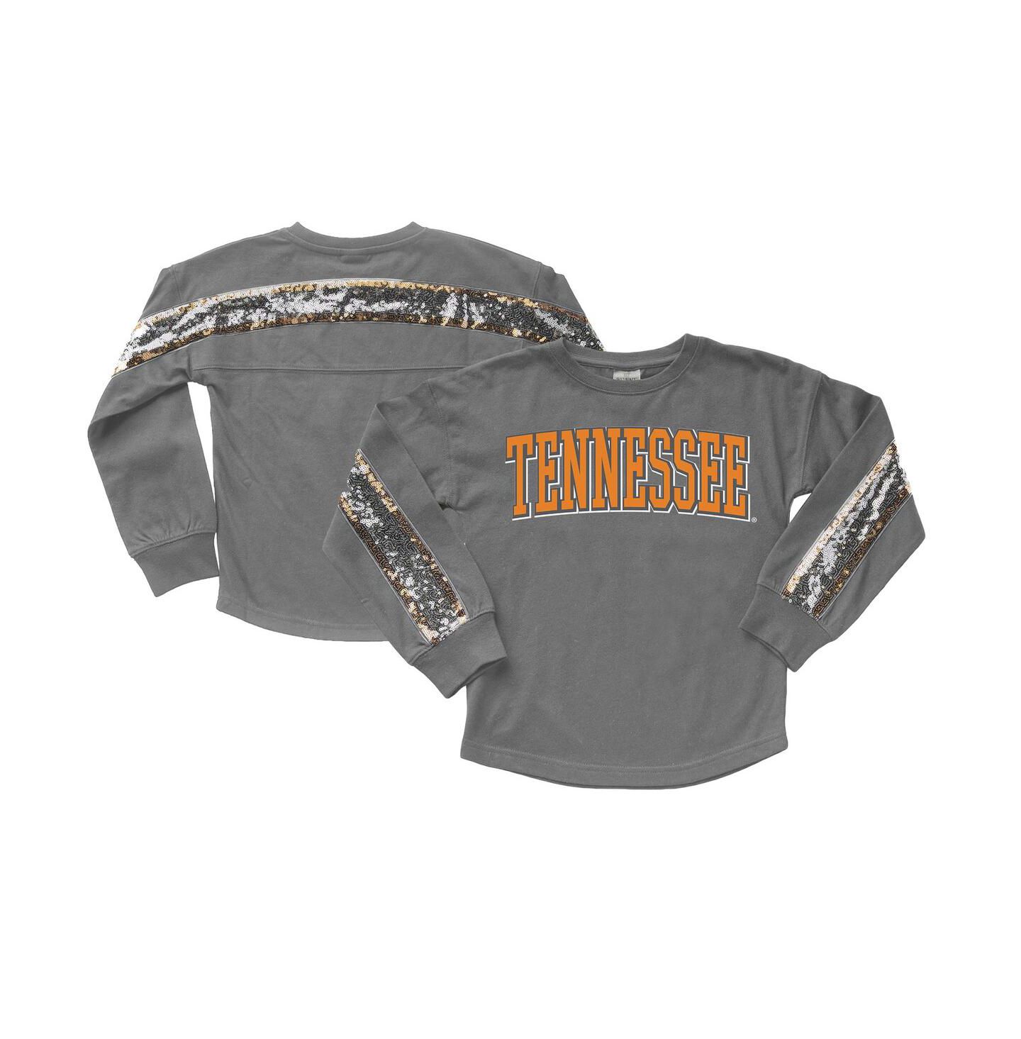 Футболка Gameday Couture Gray Tennessee Volunteers Guess Who's Back Long Sleeve для девочек — фото 1
