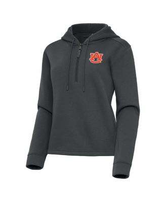 Women's Pewter Auburn Tigers Contemporary Quarter-Zip Hoodie