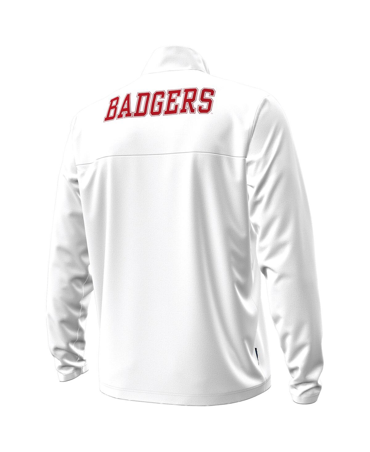 Under Armour Men's White Wisconsin Badgers 1980 Throwback Game Quarter-zip Sweatshirt In White